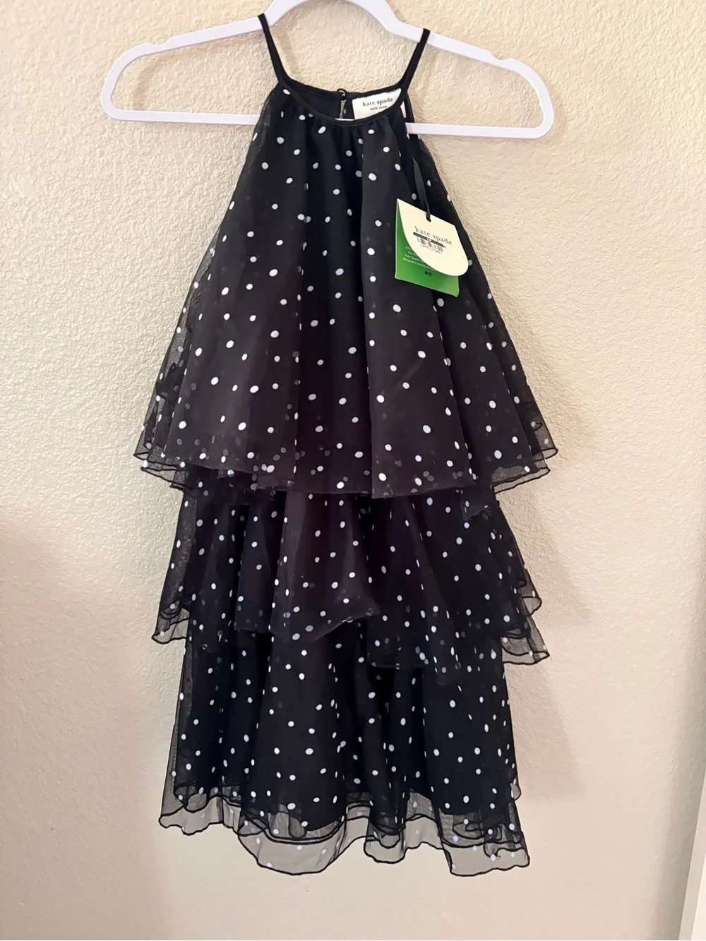 Kate Spade New York x Target black and white polka dot tired dress Small - Picture 2 of 8